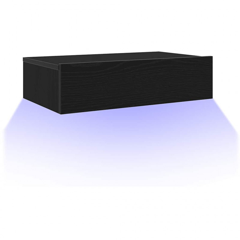 Szafka RTV z oświetleniem LED Czarny Dąb 60x35x15,5 cm