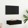 Szafka RTV z oświetleniem LED Czarny Dąb 60x35x15,5 cm