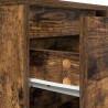 Szafka nocna z oświetleniem LED Dąb wędzony 38x34x65 cm