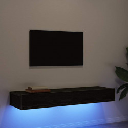 Szafki RTV z oświetleniem LED 2 szt. Dąb czarny 60x35x15,5 cm