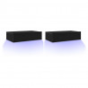 Szafki RTV z oświetleniem LED 2 szt. Dąb czarny 60x35x15,5 cm
