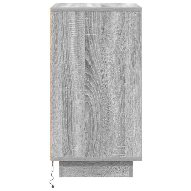 Szafka nocna z oświetleniem LED Szary Sonoma 38x34x65 cm