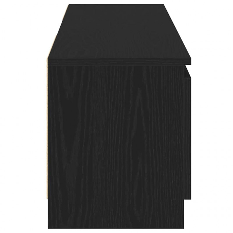 Szafka pod TV z oświetleniem LED, czarny dąb, 120x30x36 cm