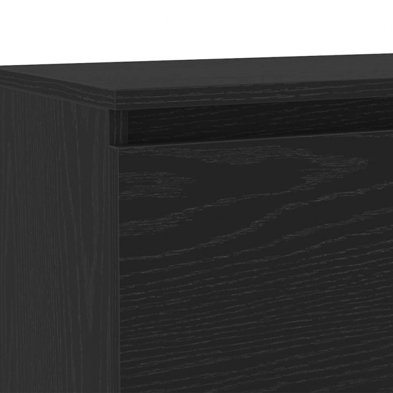 Szafka pod TV z oświetleniem LED, czarny dąb, 120x30x36 cm