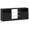 Szafka pod TV z oświetleniem LED, czarny dąb, 120x30x50 cm