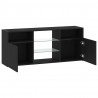 Szafka pod TV z oświetleniem LED, czarny dąb, 120x30x50 cm