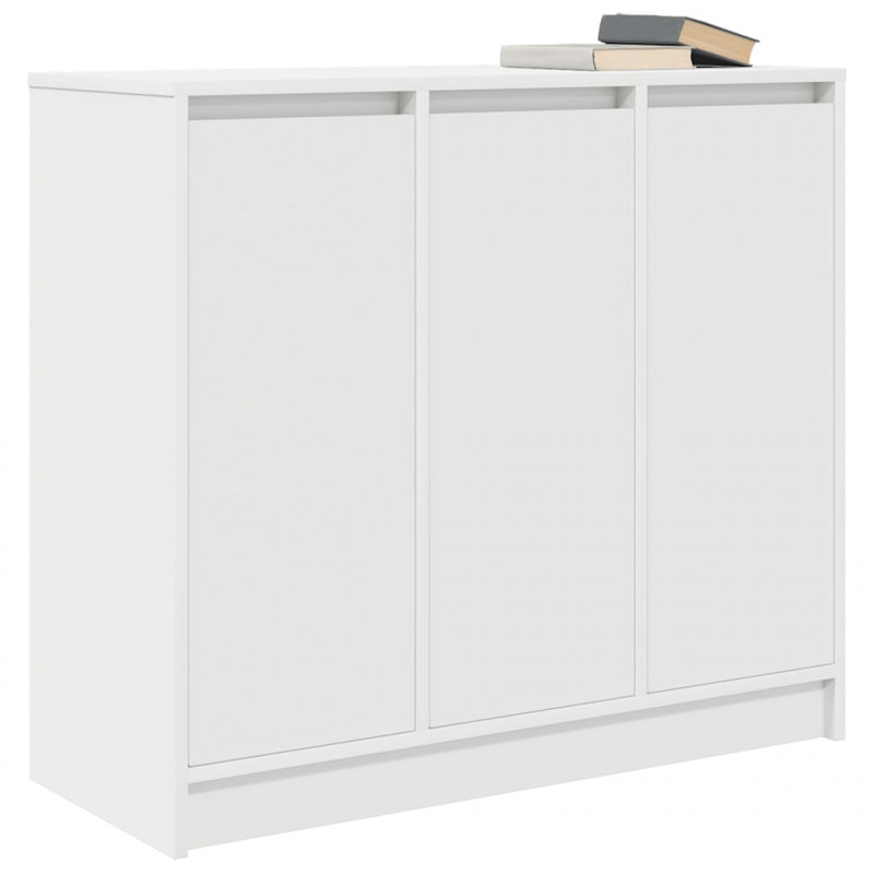 Komoda Biała 85x34x76 cm Drewno klejone