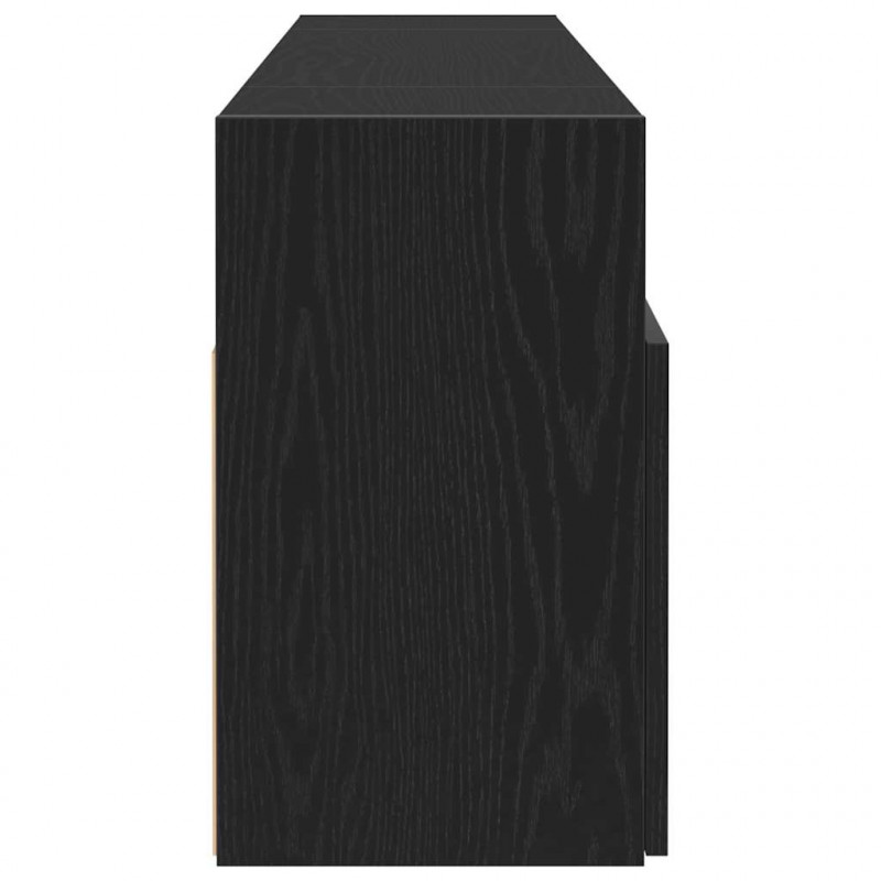 Szafka pod TV z oświetleniem LED, czarny dąb, 120x30x50 cm