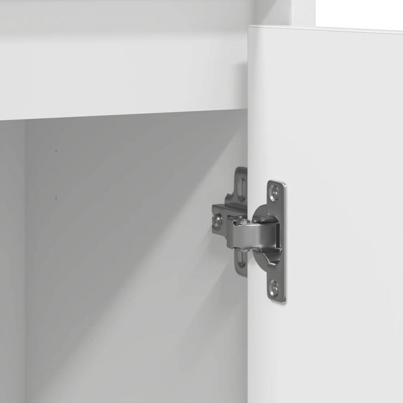Komoda Biała 85x34x76 cm Drewno klejone