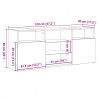 Szafka pod TV z oświetleniem LED, czarny dąb, 120x30x50 cm