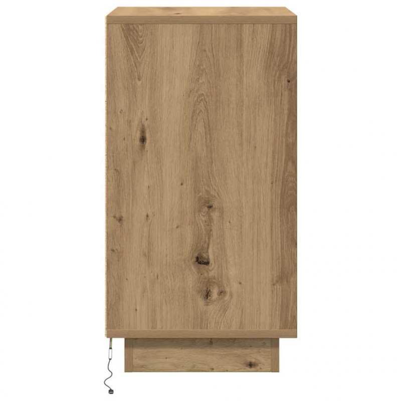 Szafka nocna z oświetleniem LED Dąb Artisan 38x34x65 cm