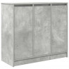 Komoda Betonowa Szara 85x34x76 cm Drewno klejone