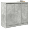 Komoda Betonowa Szara 85x34x76 cm Drewno klejone