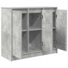 Komoda Betonowa Szara 85x34x76 cm Drewno klejone