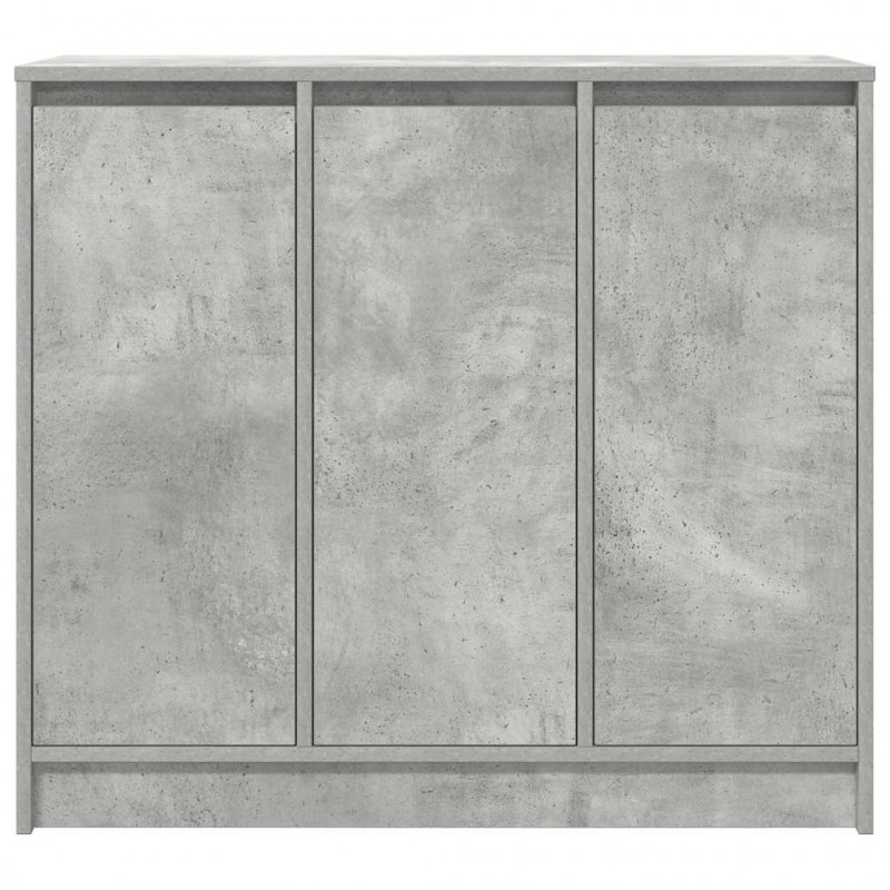 Komoda Betonowa Szara 85x34x76 cm Drewno klejone