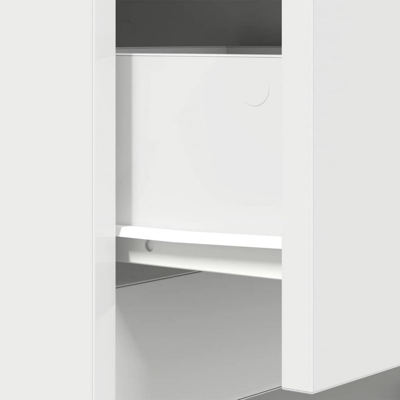 Szafka nocna Biała 39x35x125 cm Drewno klejone