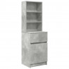 Szafka nocna Beton Szary 39x35x125 cm Drewno klejone