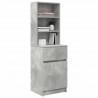Szafka nocna Beton Szary 39x35x125 cm Drewno klejone