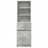 Szafka nocna Beton Szary 39x35x125 cm Drewno klejone