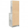 Szafka nocna Beton Szary 39x35x125 cm Drewno klejone