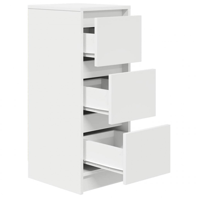 Komoda Biała 29,5x34x76 cm Drewno klejone