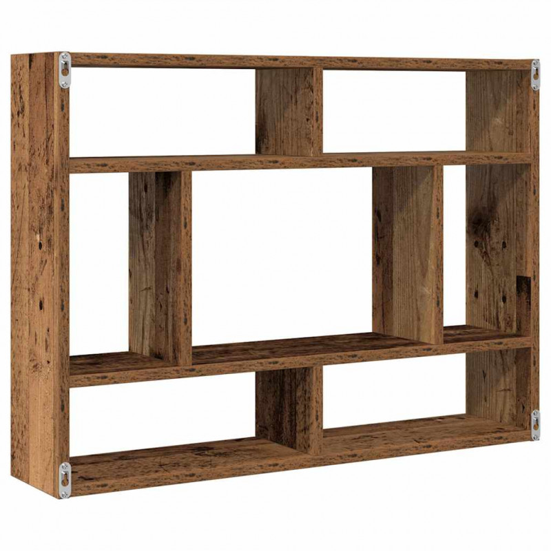 Półka ścienna, stare drewno 75x16x55cm, materiał drewnopochodny