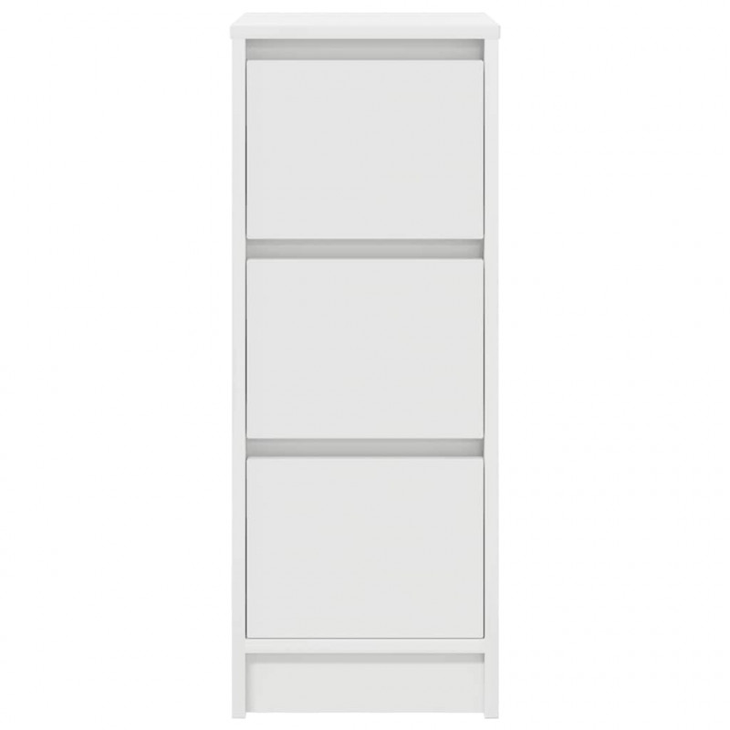 Komoda Biała 29,5x34x76 cm Drewno klejone