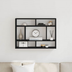 Półka ścienna czarny dąb 75x16x55 cm Drewno konstrukcyjne