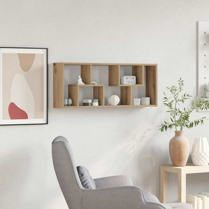 Półka ścienna Artisan Oak 36x16x90 cm Drewno klejone