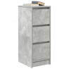 Komoda Betonowa Szara 29,5x34x76 cm Drewno klejone