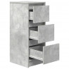 Komoda Betonowa Szara 29,5x34x76 cm Drewno klejone