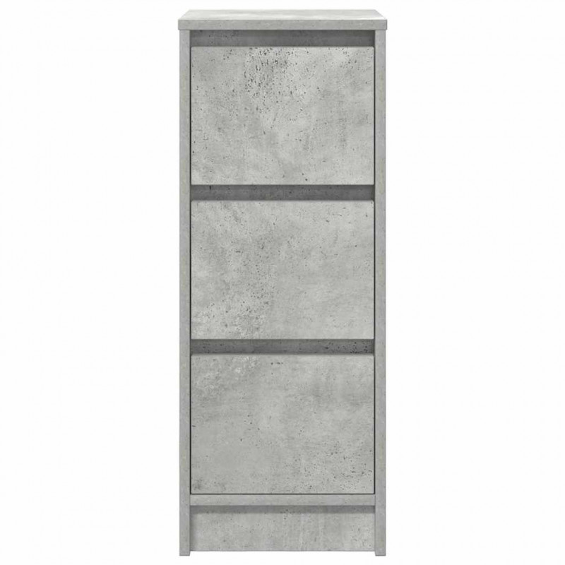 Komoda Betonowa Szara 29,5x34x76 cm Drewno klejone