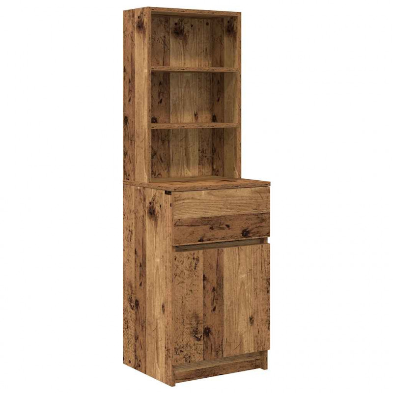 Szafka nocna Stare drewno 39x35x125 cm Drewno klejone