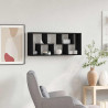 Półka ścienna czarny dąb 36x16x90 cm Drewno konstrukcyjne