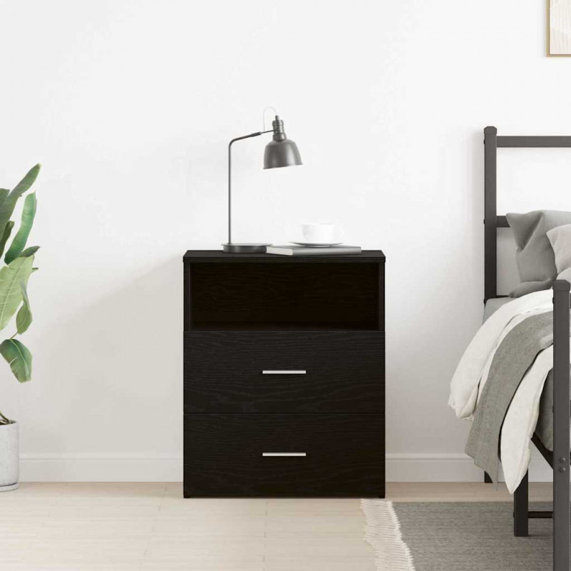 Szafka Nocna Czarny Dąb 50 x 32 x 60cm Materiał drewnopochodny