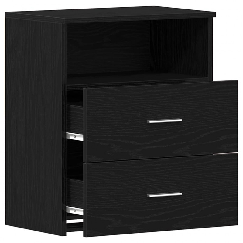 Szafka Nocna Czarny Dąb 50 x 32 x 60cm Materiał drewnopochodny