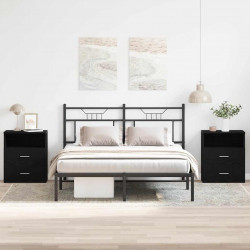 Szafka Nocna z szufladą 2 pcs Czarny Dąb 50 x 32 x 60cm