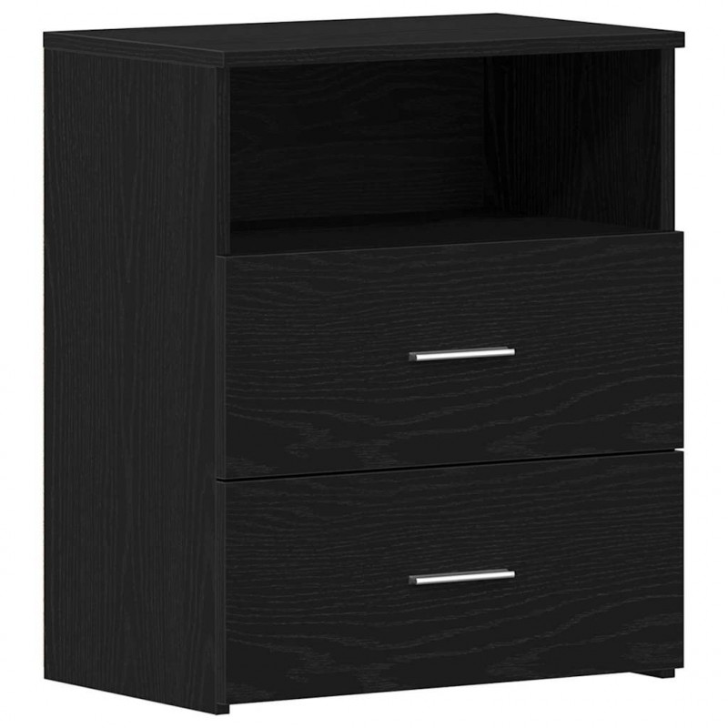 Szafka Nocna z szufladą 2 pcs Czarny Dąb 50 x 32 x 60cm
