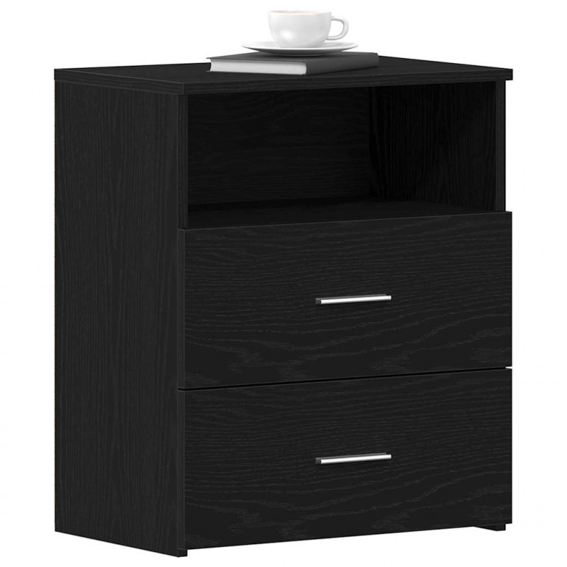 Szafka Nocna z szufladą 2 pcs Czarny Dąb 50 x 32 x 60cm