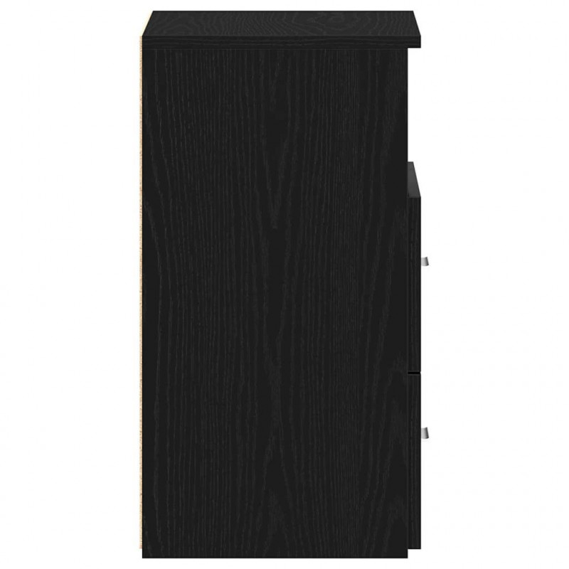 Szafka Nocna z szufladą 2 pcs Czarny Dąb 50 x 32 x 60cm