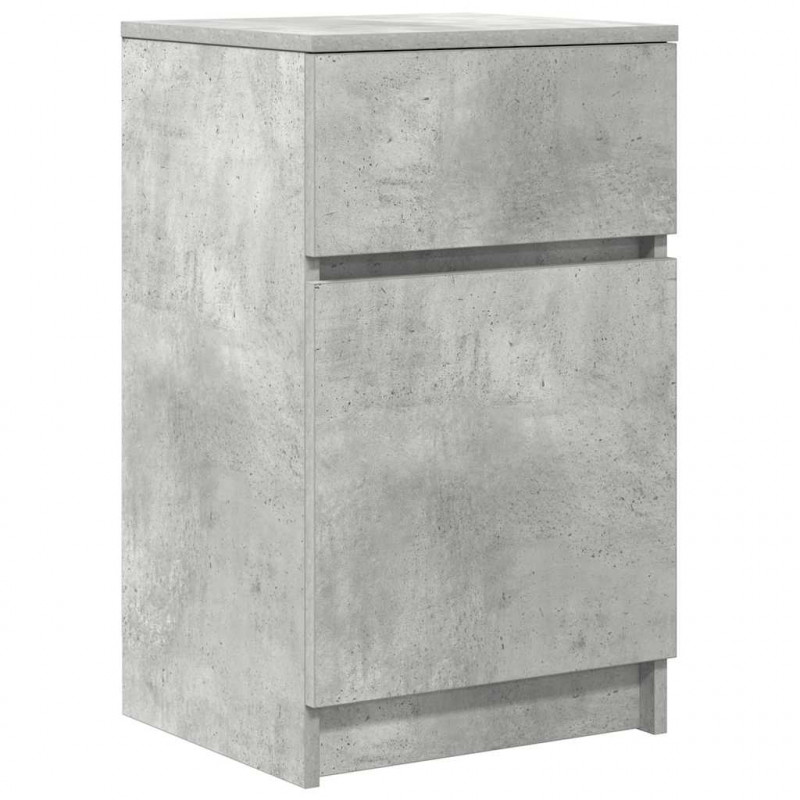 Szafka nocna Beton Szary 39x35x65 cm Drewno klejone