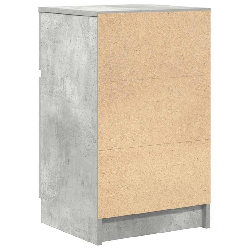 Szafka nocna Beton Szary 39x35x65 cm Drewno klejone