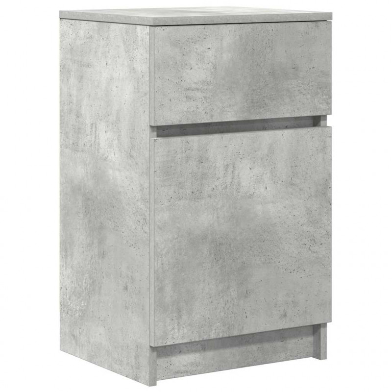Szafki nocne 2 szt. Beton Szary 39x35x65 cm Drewno klejone