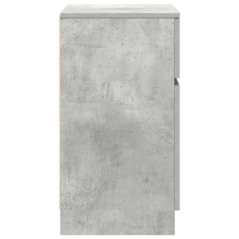 Szafki nocne 2 szt. Beton Szary 39x35x65 cm Drewno klejone