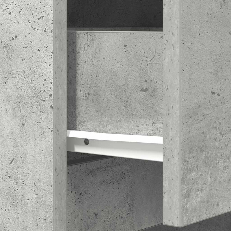 Szafki nocne 2 szt. Beton Szary 39x35x65 cm Drewno klejone