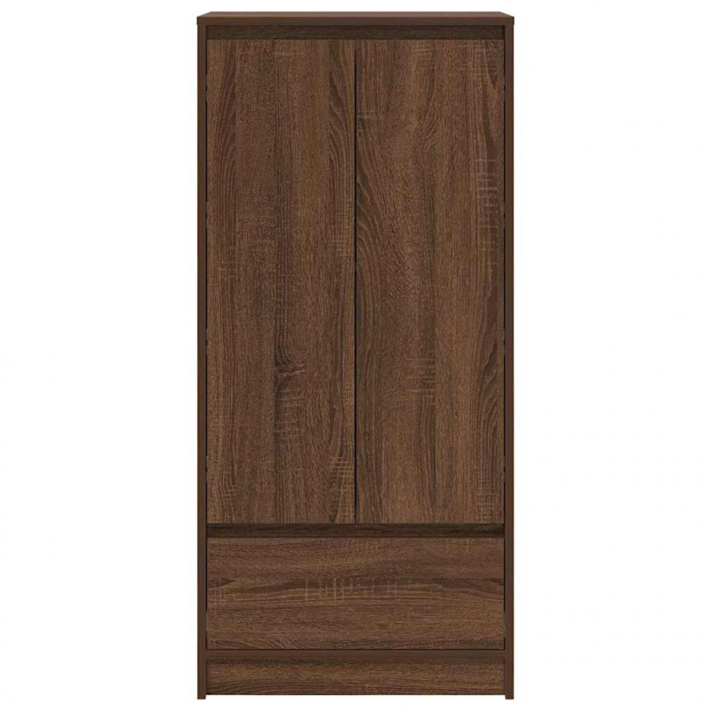 Szafka z szufladą Brązowy Dąb 55,5x34x119,5 cm Drewno klejone