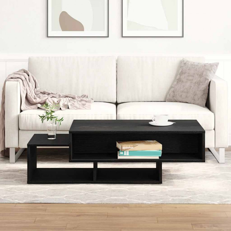Stolik kawowy, czarny dąb, 105x55x32 cm materiał drewnopochodny