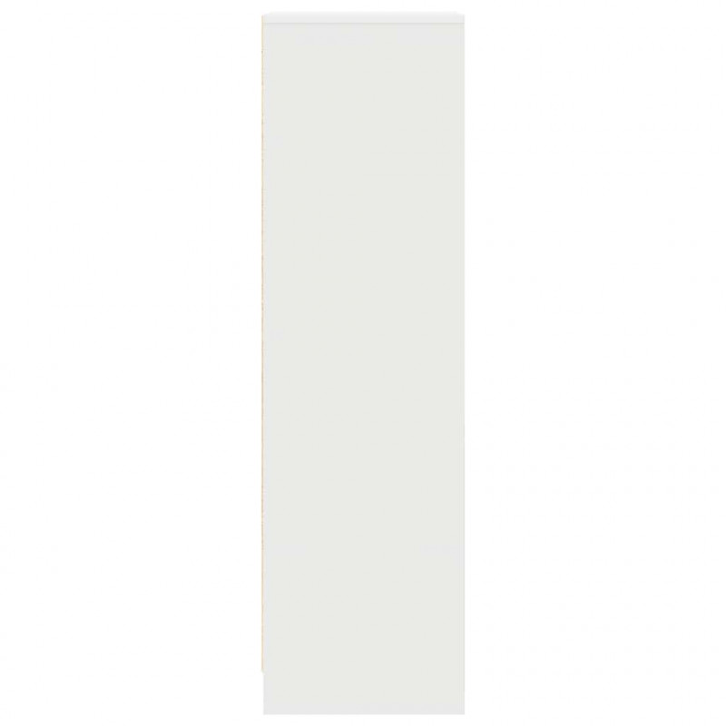 Komoda biała 29,5x34x119,5 cm Drewno klejone