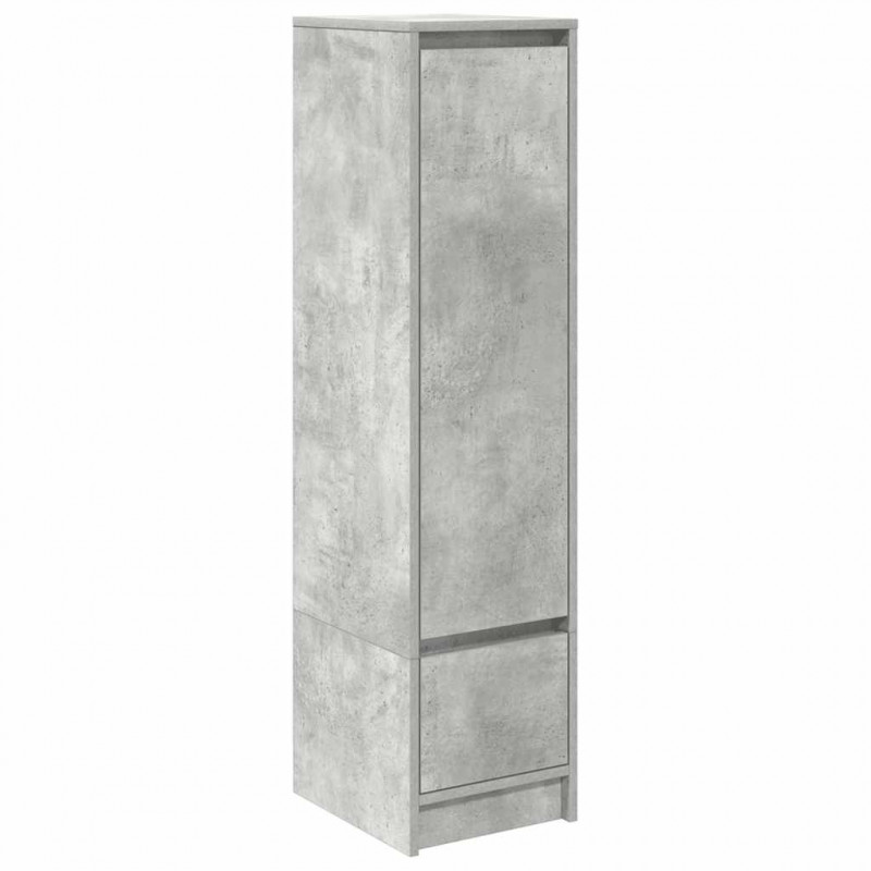 Komoda betonowa szara 29,5x34x119,5 cm Drewno klejone