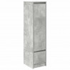 Komoda betonowa szara 29,5x34x119,5 cm Drewno klejone